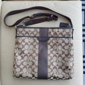Coach Signature Stripe Crossbody Purse F28502